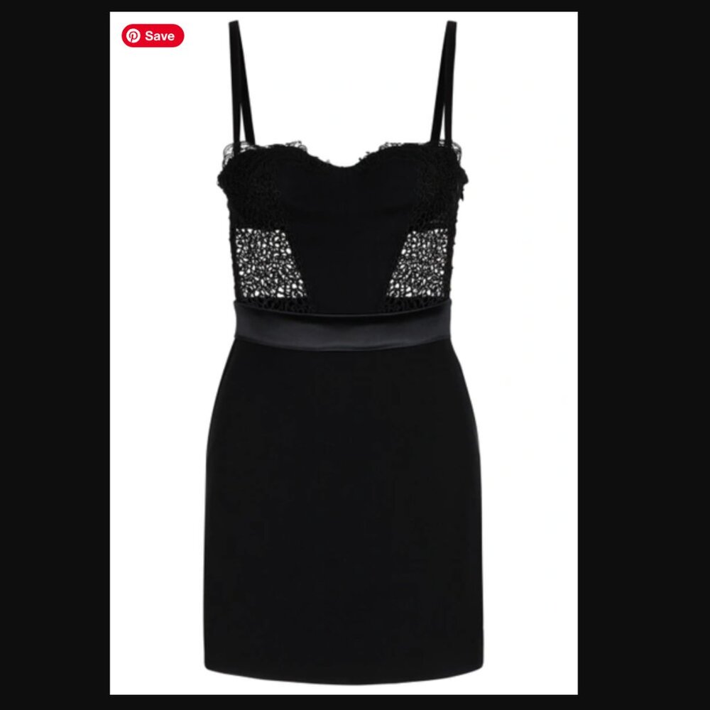 La Perla Macrame Tale Underwired Corset Dress - Black XS